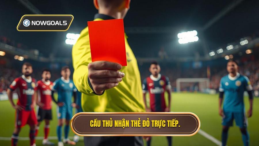 1. Cầu thủ nhận thẻ đỏ trực tiếp.