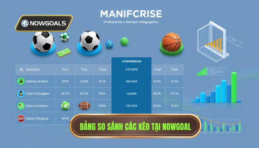 Bảng so sánh các loại kèo phổ biến tại Nowgoal